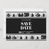 Filmmaterial Movie Funny Foto Collage Save the Dat Einladung (Vorderseite)