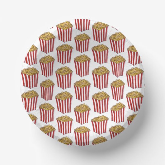 Filmmovie Night Sleepover Buttered Popcorn Tube Pappteller (Vorderseite)