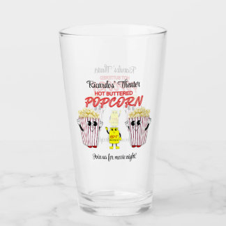 Filmmusik Theater Spaß Popcorn Mascots Pint Beer Glas