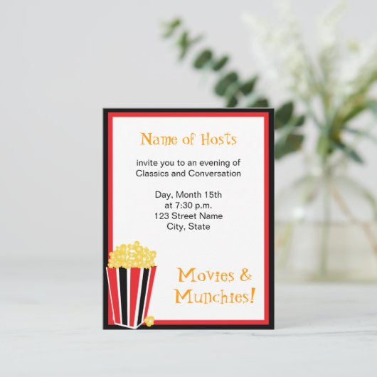 Filmnacht Einladung (Stehend Vorderseite)