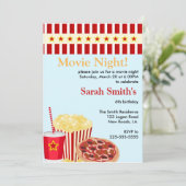 Filmnacht Geburtstag Einladung (Stehend Vorderseite)