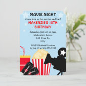 Filmnacht Geburtstag Einladung (Stehend Vorderseite)