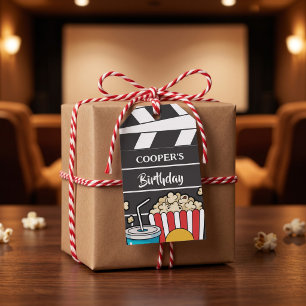 Filmnacht-Geburtstagsfeier für Jungen Geschenkanhänger