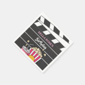 Filmnacht-Geburtstagsfeier für Mädchen Serviette (Ecke)