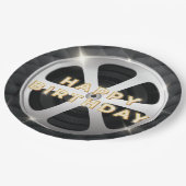 Filmnacht Luxus zum Geburtstag Pappteller (Schrägansicht)