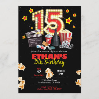 Filmnacht, Theater - Einladung zum 15. Geburtstag