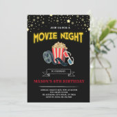 FilmnachtParty tem Einladung (Stehend Vorderseite)