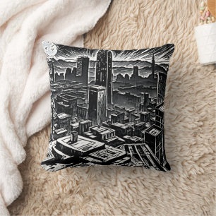 Filmnoir Night City Throw Kissen - Retro Vibes