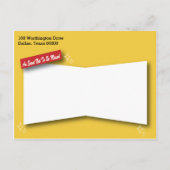 Filmplakat Hochzeit speichern das Datum Ankündigungspostkarte (Rückseite)