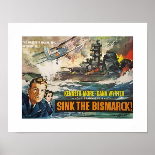 Filmplakat 'Sink the Bismarck' Poster (Vorne)