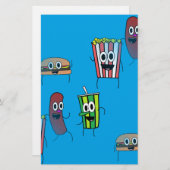 Filmpopcorn Briefpapier (Vorne/Hinten)