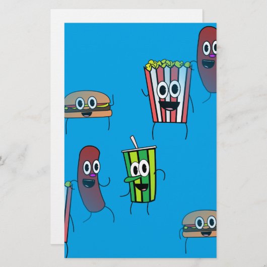 Filmpopcorn Briefpapier (Vorne/Hinten)