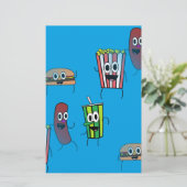 Filmpopcorn Briefpapier (Stehend Vorderseite)