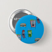 Filmpopcorn Button (Vorne & Hinten)