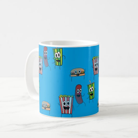 Filmpopcorn Kaffeetasse (Vorderseite Links)