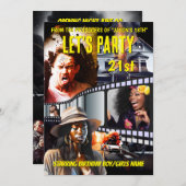 Filmposter DIY Foto Action Drama Erwachsene Party Einladung (Vorne/Hinten)