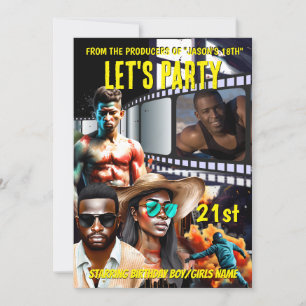 Filmposter DIY Foto Erwachsene Geburtstagsparty Sp Einladung