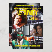 Filmposter DIY Foto-Held Spionage Thriller Erwachs Einladung (Vorne/Hinten)