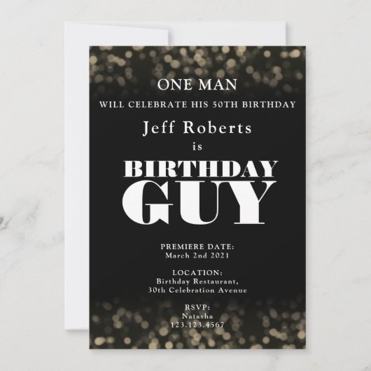 Filmposter-Stil Einladung (Vorderseite)