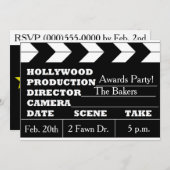 Filmpreis-Party Einladungen (Vorne/Hinten)