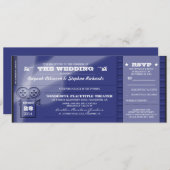 FilmPremiere Hochzeitstickets Einladungen (Vorne/Hinten)
