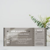 FilmPremiere Hochzeitstickets Einladungen (Stehend Vorderseite)