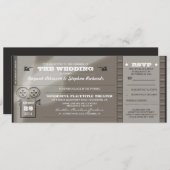 FilmPremiere Hochzeitstickets Einladungen (Vorne/Hinten)