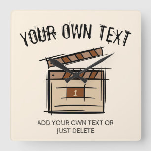 Filmproduzent, Schauspieler, Filmregisseur, Gesche Quadratische Wanduhr