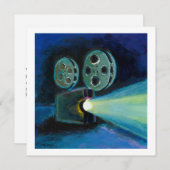 Filmprojektor bunt ausdrucksstarke Malkunst Ankündigung (Vorne/Hinten)