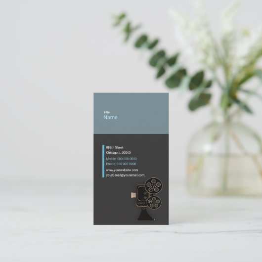 Filmprojektor Visitenkarte (Stehend Vorderseite)