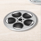 Filmregal Zuhause Theater Runder Pappuntersetzer (Angewinkelt)