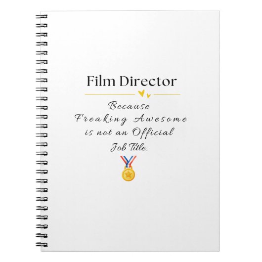 Filmregisseur Notizblock (Vorderseite)