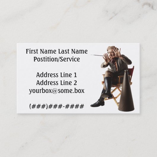 Filmregisseur Visitenkarte (Vorderseite)