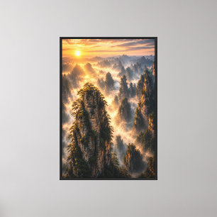 Filmreifes Zhangjiajie National Forest Golden Nebe Leinwanddruck