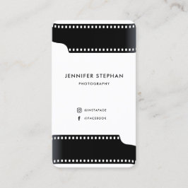 FilmRoll Foto Einzigartiges Schwarz-Weiß Visitenkarte