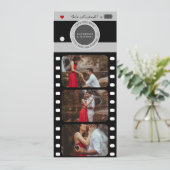 Filmrolle Reel Couple Foto Black Save The Date (Stehend Vorderseite)