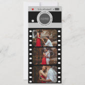 Filmrolle Reel Couple Foto Black Save The Date (Vorderseite)