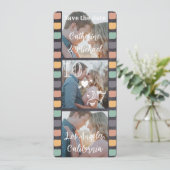 Filmrolle Reel Trendy Black Three Foto Save The Date (Stehend Vorderseite)