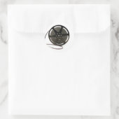 Filmrolle Runder Aufkleber (Tasche)