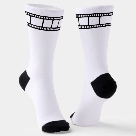 Filmrolle Schwarz/Weiß Socken (Gewinkelt)