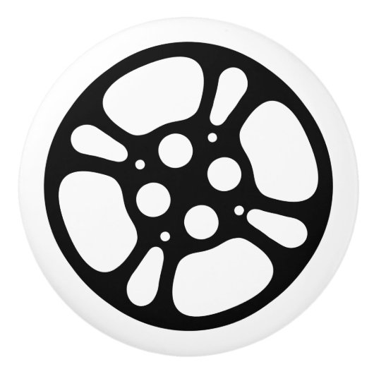 Filmrolle Schwarzweiss Keramikknauf (Vorderseite)