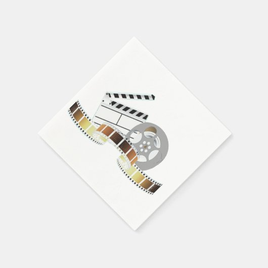 Filmrolle und Papier aus dem Hause Clapperboard Na Serviette (Ecke)