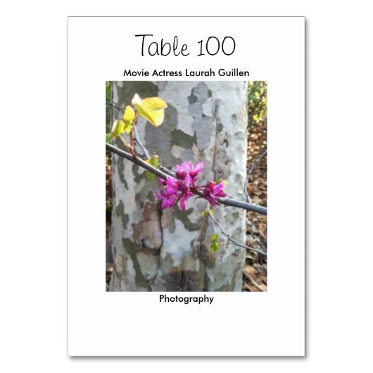 Filmschauspielerin Laura Guillen alias Ishah Tischnummer (Rückseite)