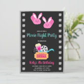 Filmschlummer-Party Einladung (Stehend Vorderseite)