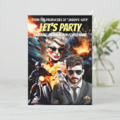 Filmschurke Helden Action-Abenteuer Einladung (Stehend Vorderseite)