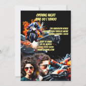 Filmschurke Helden Action-Abenteuer Einladung (Rückseite)