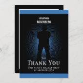 Filmstar-Bar Mitzvah danken Ihnen schwarzes Dankeskarte (Vorne/Hinten)