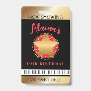 FILMSTAR HOLLYWOOD BROADWAY Geburtstags-VIP-Pass Ausweis