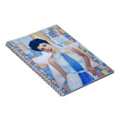 Filmstar Schauspielerin Alt Hollywood Kunstportrai Notizblock (Rechte Seite)