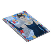 Filmstar Schauspielerin Alt Hollywood Kunstportrai Notizblock (Rechte Seite)